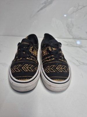 Vans Black & Bronze Laced Sneakers Men s Size 5 Women 6.5