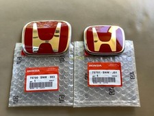 2PC Front Rear Red H Emblem Fit for 2006-2015 CIVIC SEDAN SI Coupe 4DOOR US