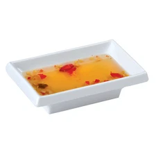 G.E.T. 025-W Water Lily White 2 Oz. Melamine Sauce Dish - 24 / CS
