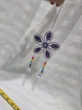 Diamond Art Suncatchers - Handcrafted Purple Flower