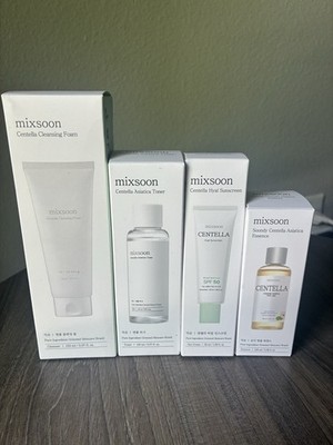 mixsoon Centella Bean Skin Care Set Cleansing Foam Essence Toner Sunscreen Face