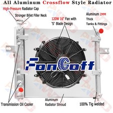 3 Row Aluminum Radiator Shroud Fan For Jeep Grand Cherokee 4.0 L6 At 1999-2004
