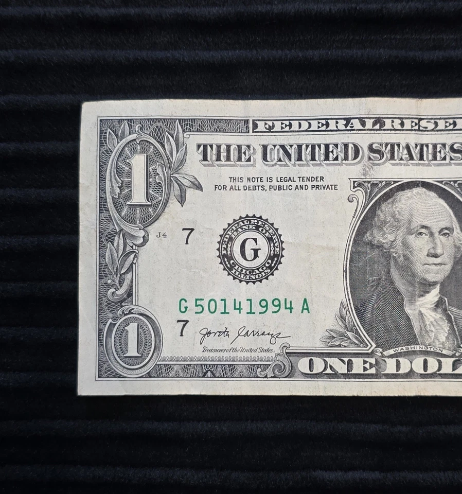 1994 - $1 Bill Birthday Note - One Dollar Bill ALMOST May 14, 1994 (DAMAGED) - Image 3 of 4