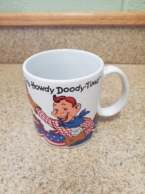''It's Howdy Doody Time, President'' Coffee Mug Three Cheers Applause Vintage 1988