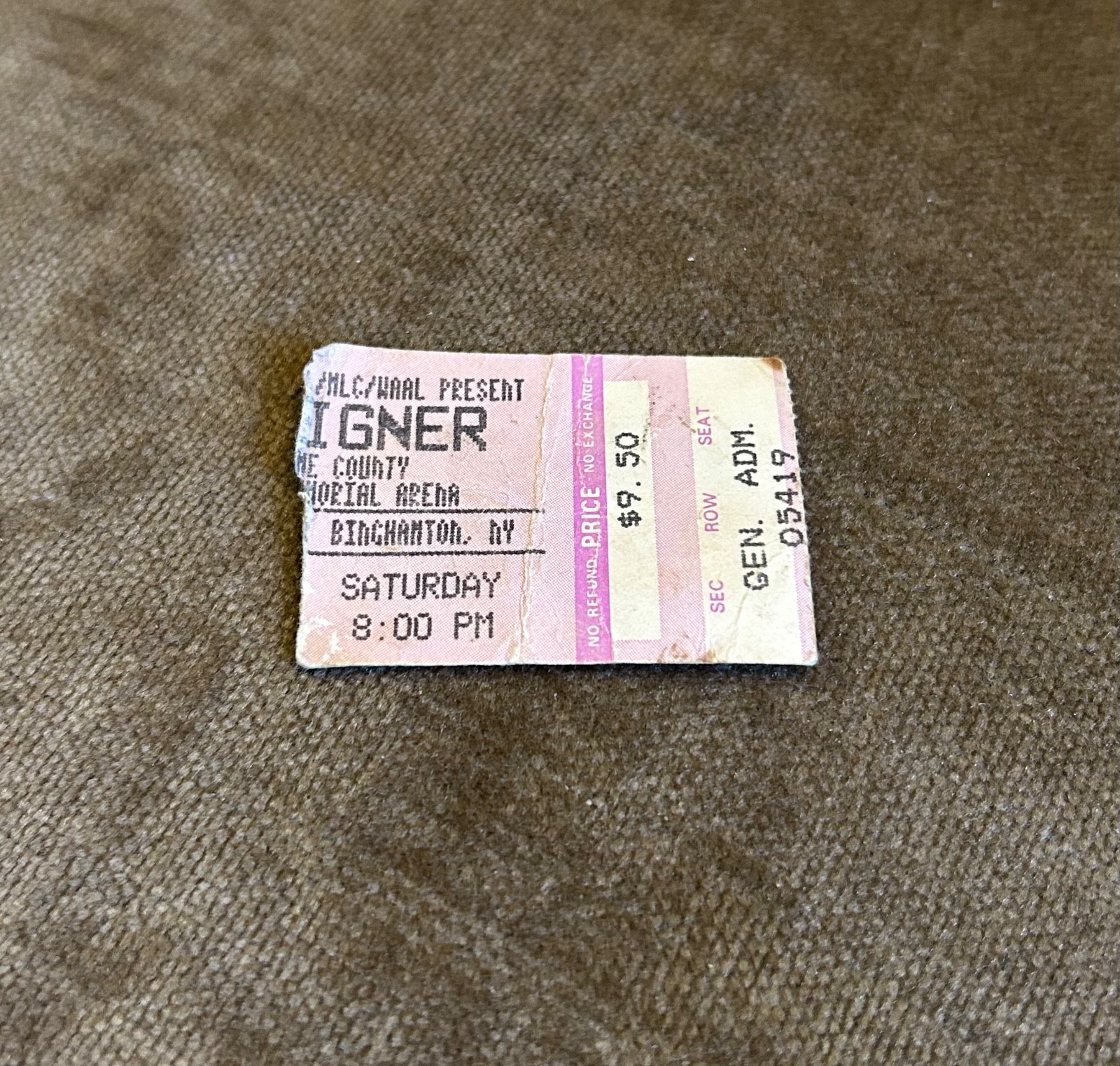 Foreigner Concert Ticket Stub Sept 12th 1981 Binghamton NY