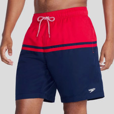 NEW Speedo Men's 18" Outseam Colorblock E-Board Shorts UPF 50 Size 2XL