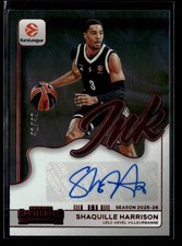 Shaquille Harrison 2025-26 Contenders EuroLeague Ink Auto Red 41/49 [wyf32