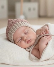 Handmade Crochet Baby Pixie Bonnet: Secure Tie, Warm Ear Coverage