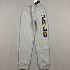 Polo Ralph Lauren Pants Boys Small Gray Heather Spellout Sweatpants S
