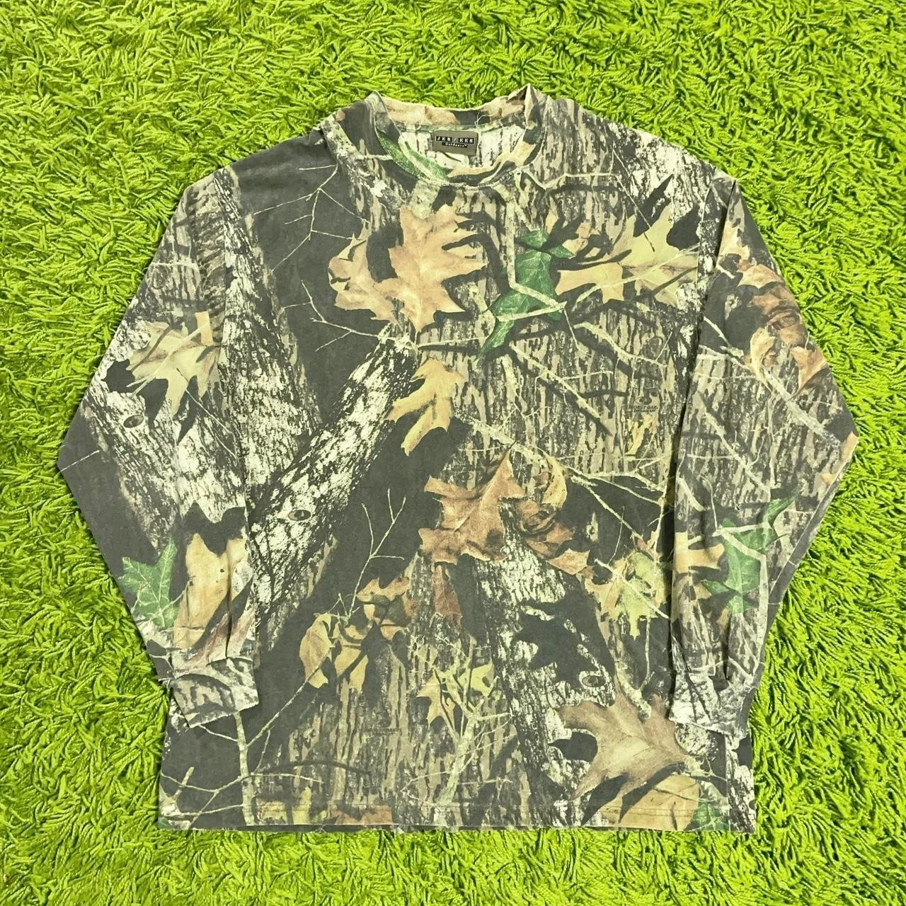 VTG Jerzees Outdoor Shirt Mens XL Camo Long Sleeve Break Up Grunge Hunting