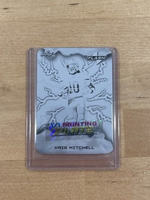 Kris Mitchell 2025 Leaf Eclectic Signature Series Football 1/1 Printing Plate