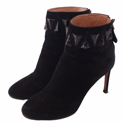 美品　ALAIA ショートブーツ　37 Alaia Boots Short Heels Suede Leather Shoes Women's 37 1 2