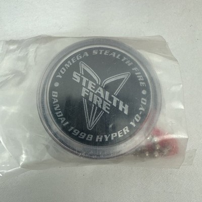 Yomega mini Yo-Yo Keychain Stealth Fire Black Clear NEW Collectable 1998