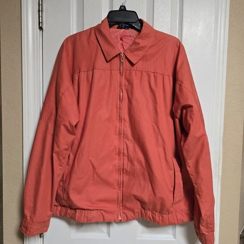 Vintage Givenchy Gentleman Jacket Mens 44 Coral Orange Full Zip Hong Kong Read video thumbnail