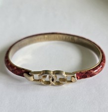 Bracciale Gucci GG Logo Rosso/Marrone Pelle di Serpente - Made in Italy