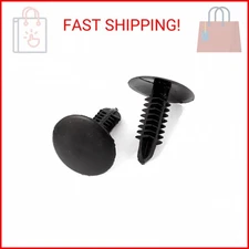XMHF 100Pcs 4.7mm Hole Plastic Rivets Fastener Push Clips Black for Car Auto Fen