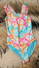 Wonder Nation Floral Printed One Piece Swimsuit Size S 6-6X