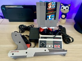 Console Nintendo NES set azione completo CIB Super Mario/Caccia all'anatra