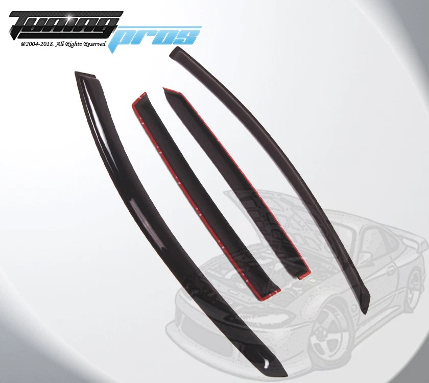 Juego de 4 viseras protectores de lluvia para ventana de canal de humo Saturn Vue 2008-2010 Foto 3 de 3