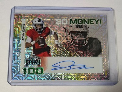 2024 Leaf Metal Jadyn Davis So Money! Silver Mojo Auto #6/9 Michigan Wolverines