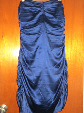 *Express Straapless Size 12 Midnite Blue Knee Dress