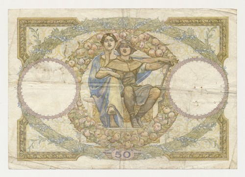 FRANKREICH Banknote 50 Francs Luc Olivier Merson 29.12.1932. Sehr guter Zustand - Bild 2 von 7