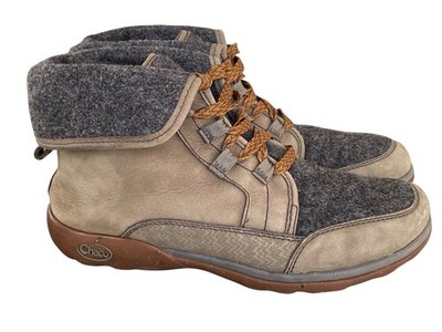 Chaco Barbary Boots Womens Size 9 Nickel Gray Waterproof j150184 Shoe Waterproof