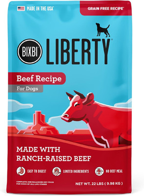 Liberty Grain-Free Dry Dog Food, Beef Recipe   Fresh Meat, High Protein, No Meat