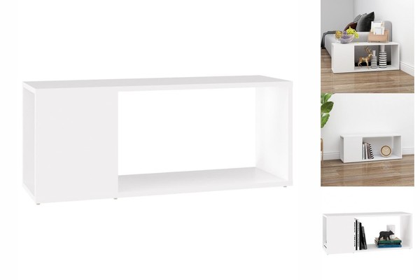 Tv-Schrank Weiß 80X24X32 Cm Spanplatte Lowboard-image
