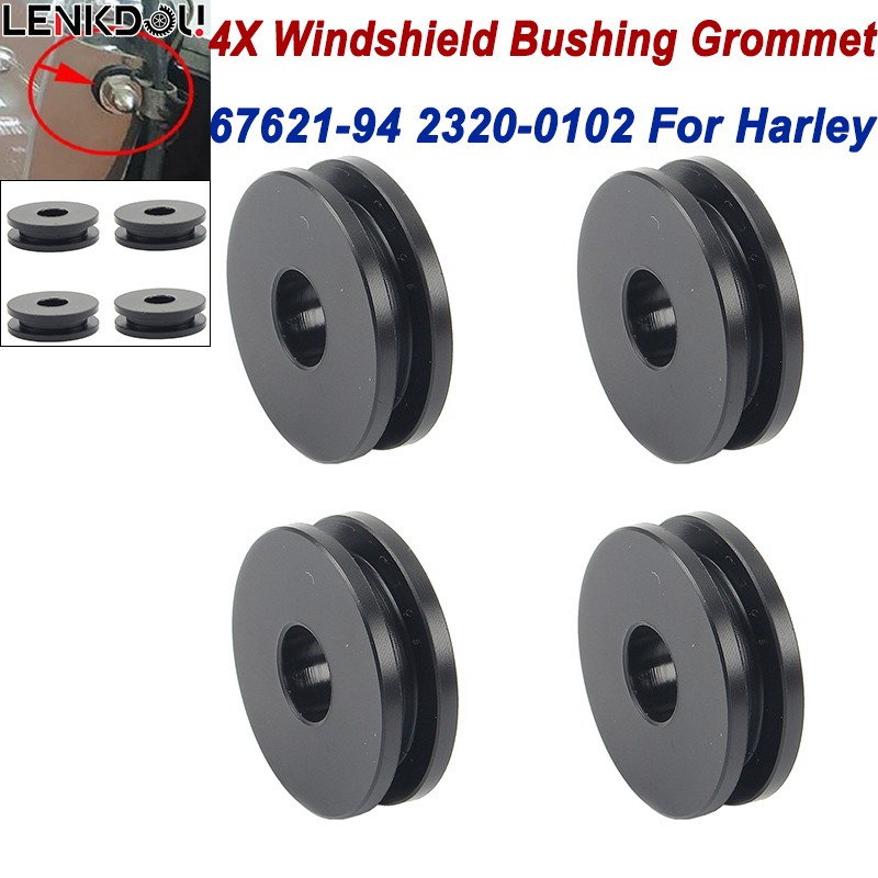 4X Detachable Windshield Mounting Bushing Grommets For H-D Heritage Softail POM