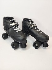 Epic Skates Super Nitro Indoor/Outdoor Black Quad Speed Roller Skates Size 8