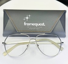 VTG NAUTICA N9207S 040 Unisex Silver Aviator Full Rim Eyeglasses FRAMES ONLY