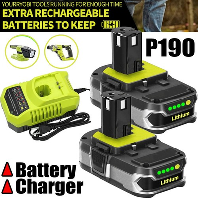 #ad 2PACK 4.0Ah For RYOBI 18V Battery Charger One Plus High Capacity P109 Lithium $49.00