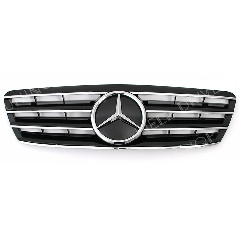 Chrome Front Grille W/Star For Mercedes Benz W203 01-07 C200 C230 C240 C280 C320 - Image 2 of 4