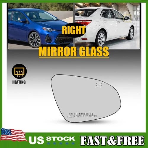 Heated Mirror Glass for Toyota 2014-2019 Corolla Sedan Passenger Side TO1325117