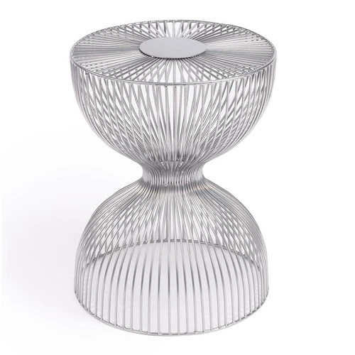 Butler Specialty Nicholas Silver Metal End Table - Picture 2 of 7