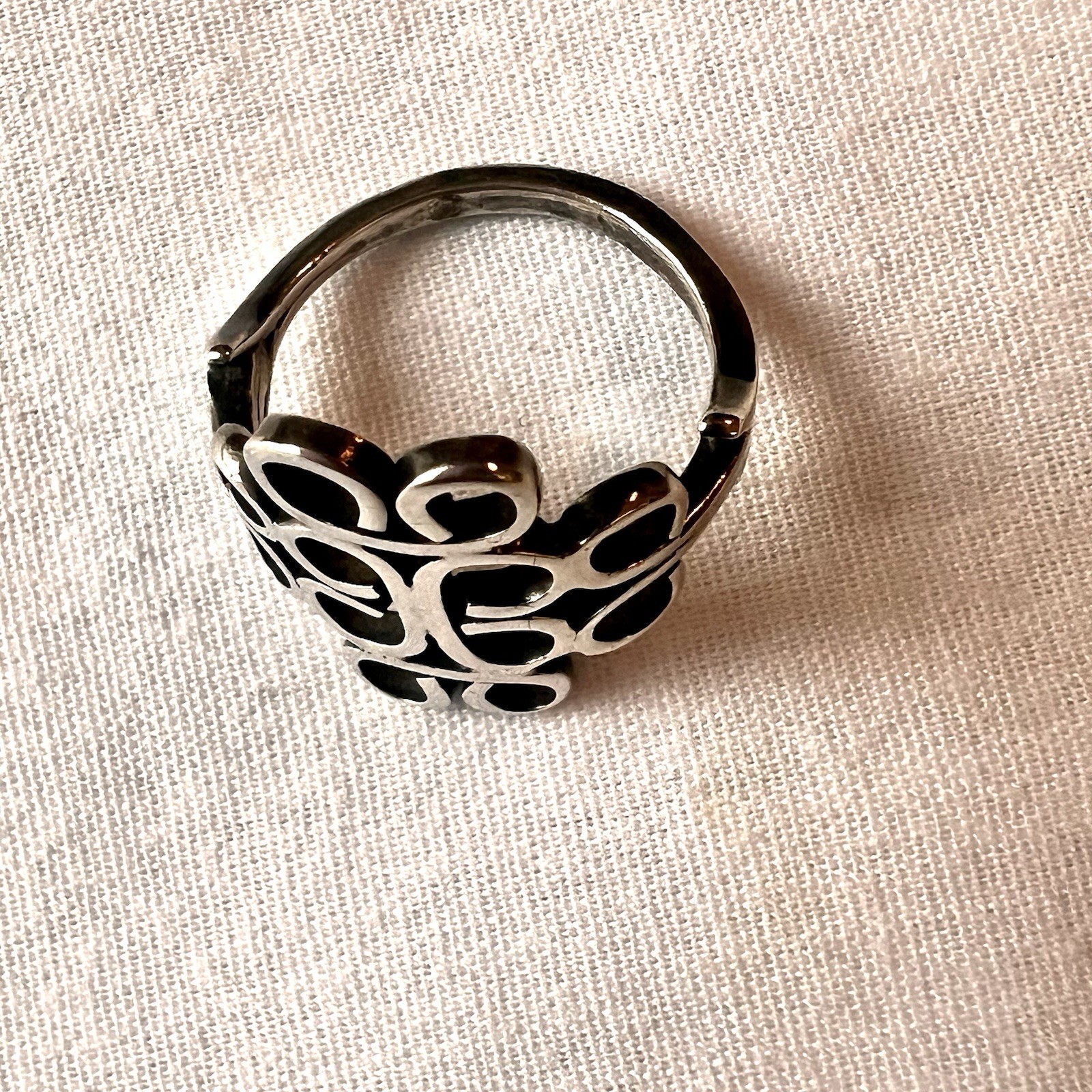 Mexican 925 Scrollwork Openwork  Statement Ring S… - image 7