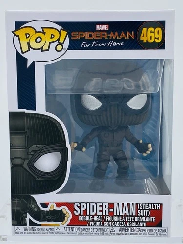 Funko Pop! Spider Man (Stealth Suit) #469 VAULTED Never Opened Near Mint Box