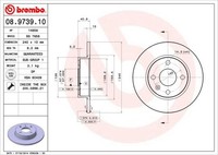 2X Bremsscheibe Hinten Brembo 08973910 FÜR Opel