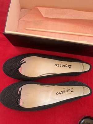 Repetto Ballerinas schwarz Glitzer Top Zustand