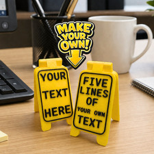 Mini A Signs - Wet Floor Signs - Jokes for Office Home / 7CM & Custom