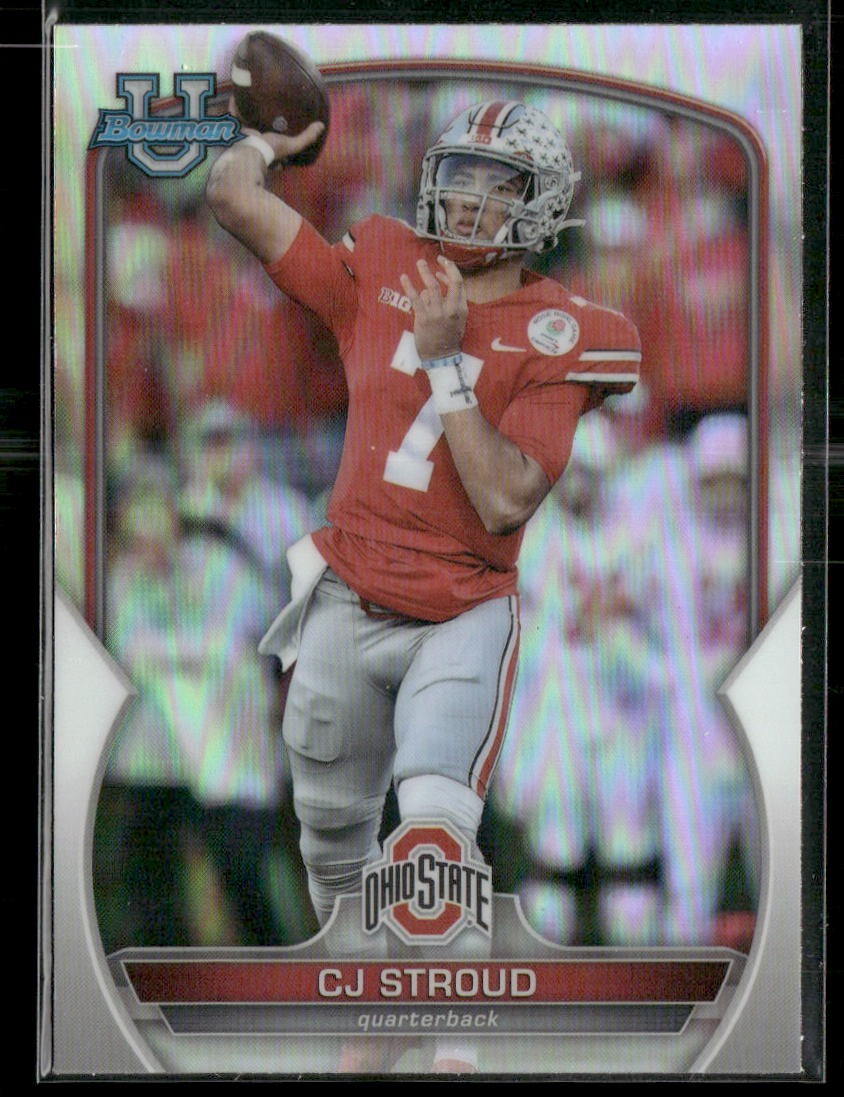 2022 Bowman University Chrome #100 C.J. Stroud Refractor