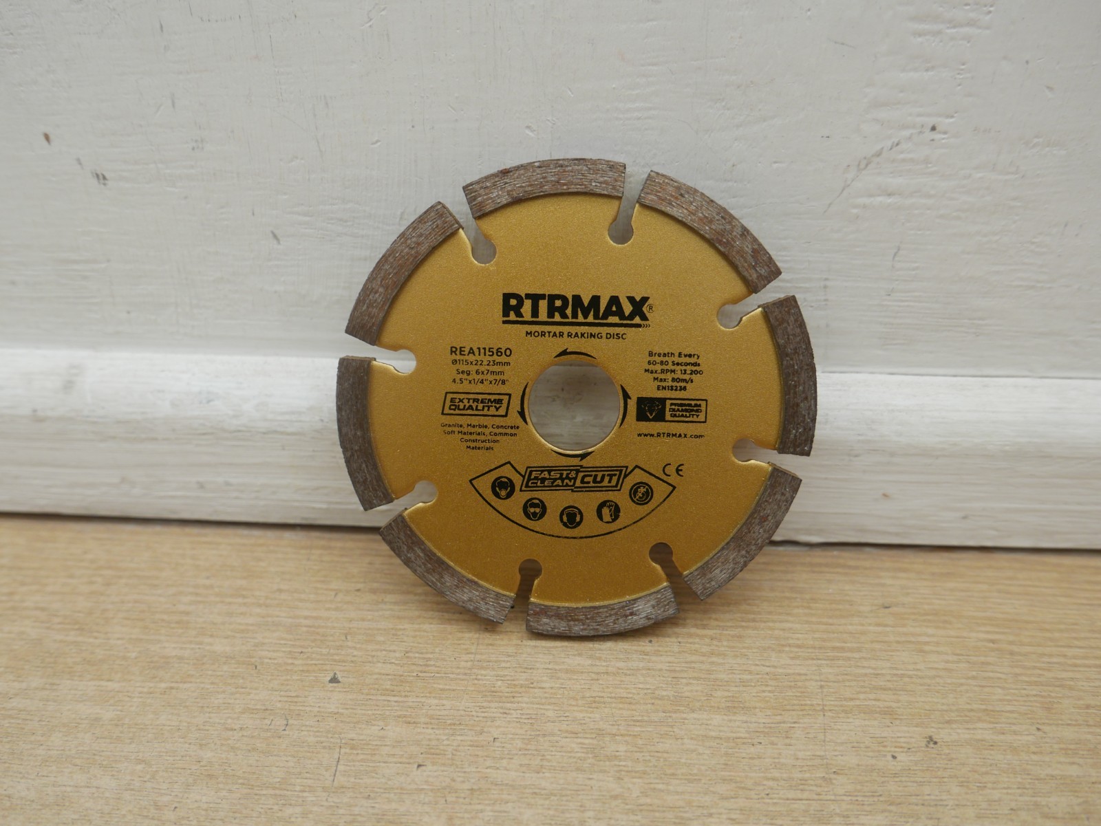 RTRMAX REA11560 115MM X 22.2MM ANGLE GRINDER DIAMOND MORTAR RAKING DISC