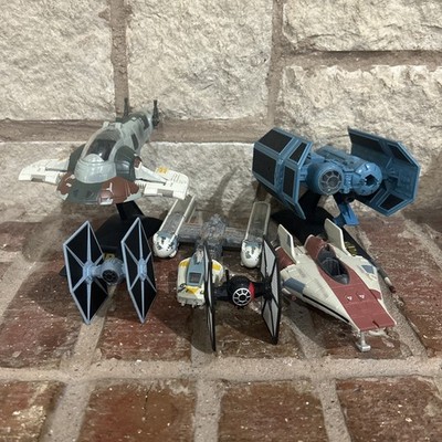 Star Wars Action Fleet Ships Lot With 2 Stands - GREAT CONDITION