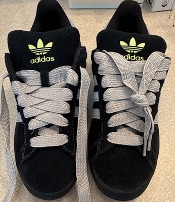 adidas Campus Men's Suede Lace-Up Sneakers Black/White/Gray US 9.5