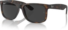Ray-Ban RB4165 Justin Sunglasses Rubber Havana/Dark Gray Polarized Lenses 54MM