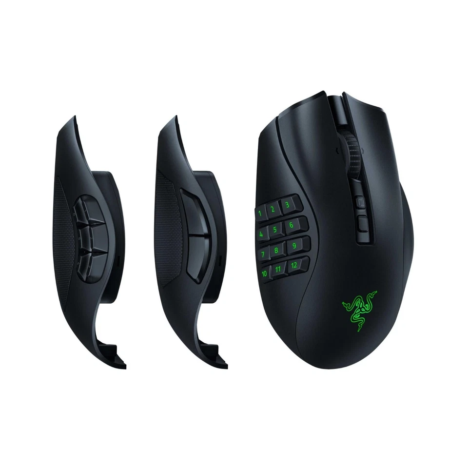 Razer Naga V2 Pro Modular Wireless MMO Gaming Mouse - Black