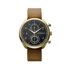 MASTER WORKS Quattro 002 MW07YB-EDLBO8 Quartz 41mm Leather Strap Chronograph