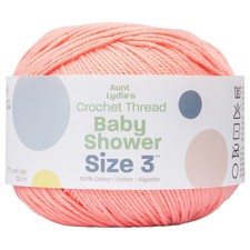 Aunt Lydia s Baby Shower Crochet Thread Size 3 3 Pack  "Shrimp"