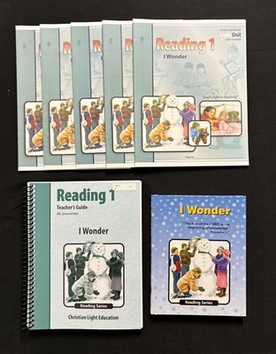 Christian Light Education Reading 1 Set:  Light Units, Teachers Guide & I Wonder